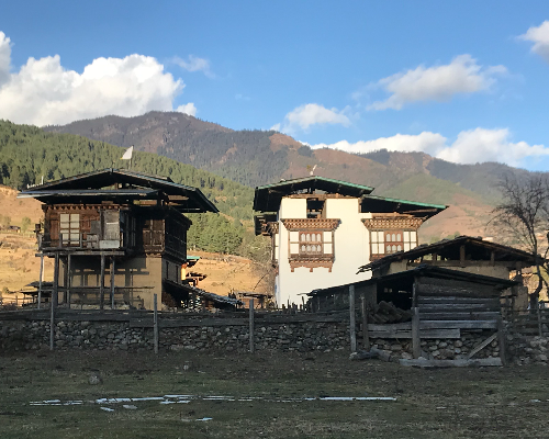 Bhutan Phobjikha Valley village