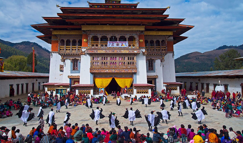 Black necked crane festival Bhutan