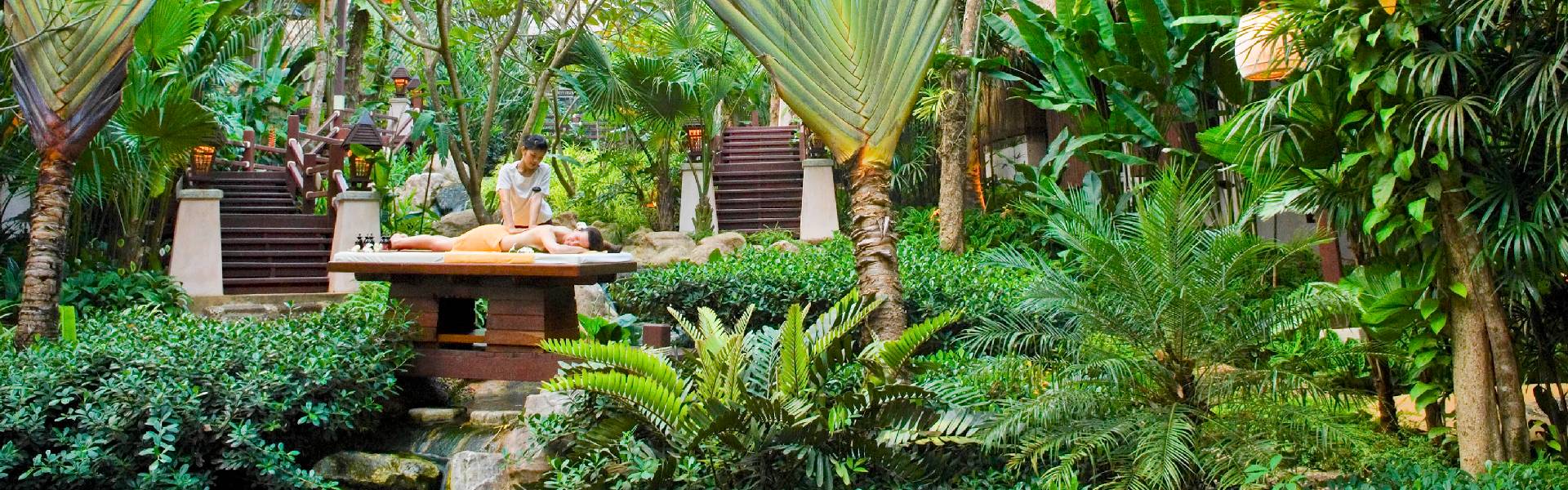 Pimalai Spa - outdoor massage in garden