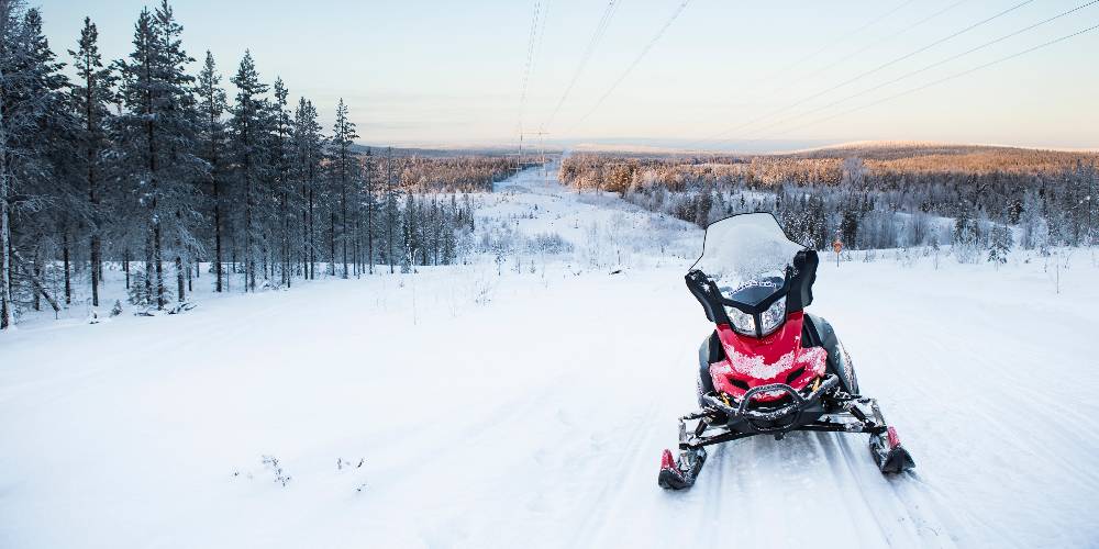 Snowmobile in Rovaniemi, Finland